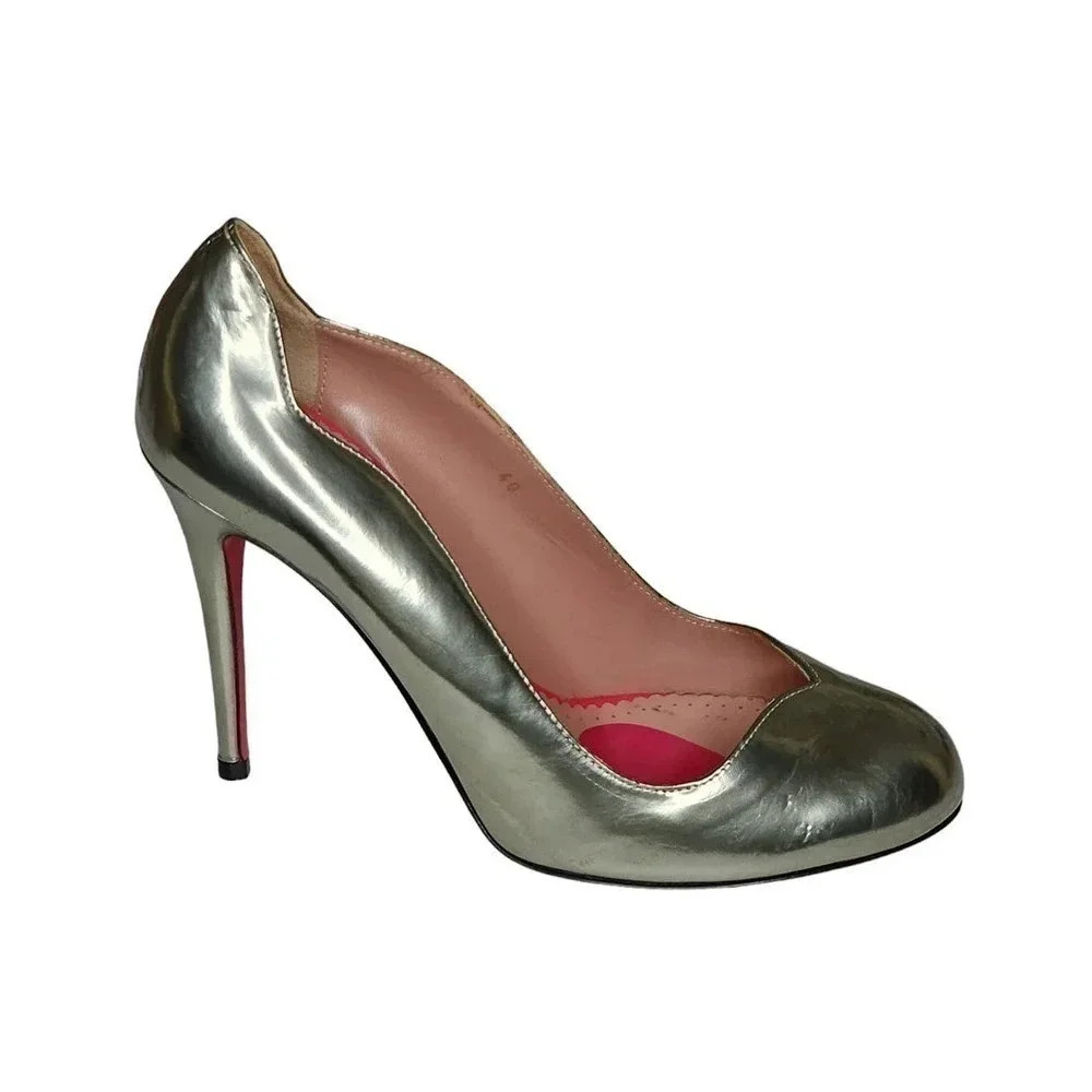 Red Valentino Metallic Heels Silver Size 9.5